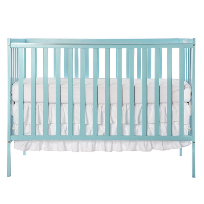 Dream On Me Wooden Finish Convertible Baby Crib - Aqua Sky
